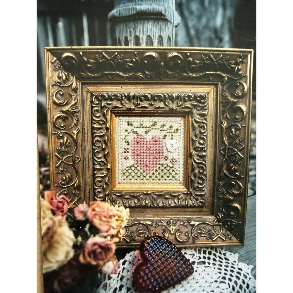 Ewe & Eye & Friends Heart In The Grass WIP Kit ~ Chart, Cloth & SOME Threads